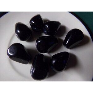 Black Pearly Glass Beads